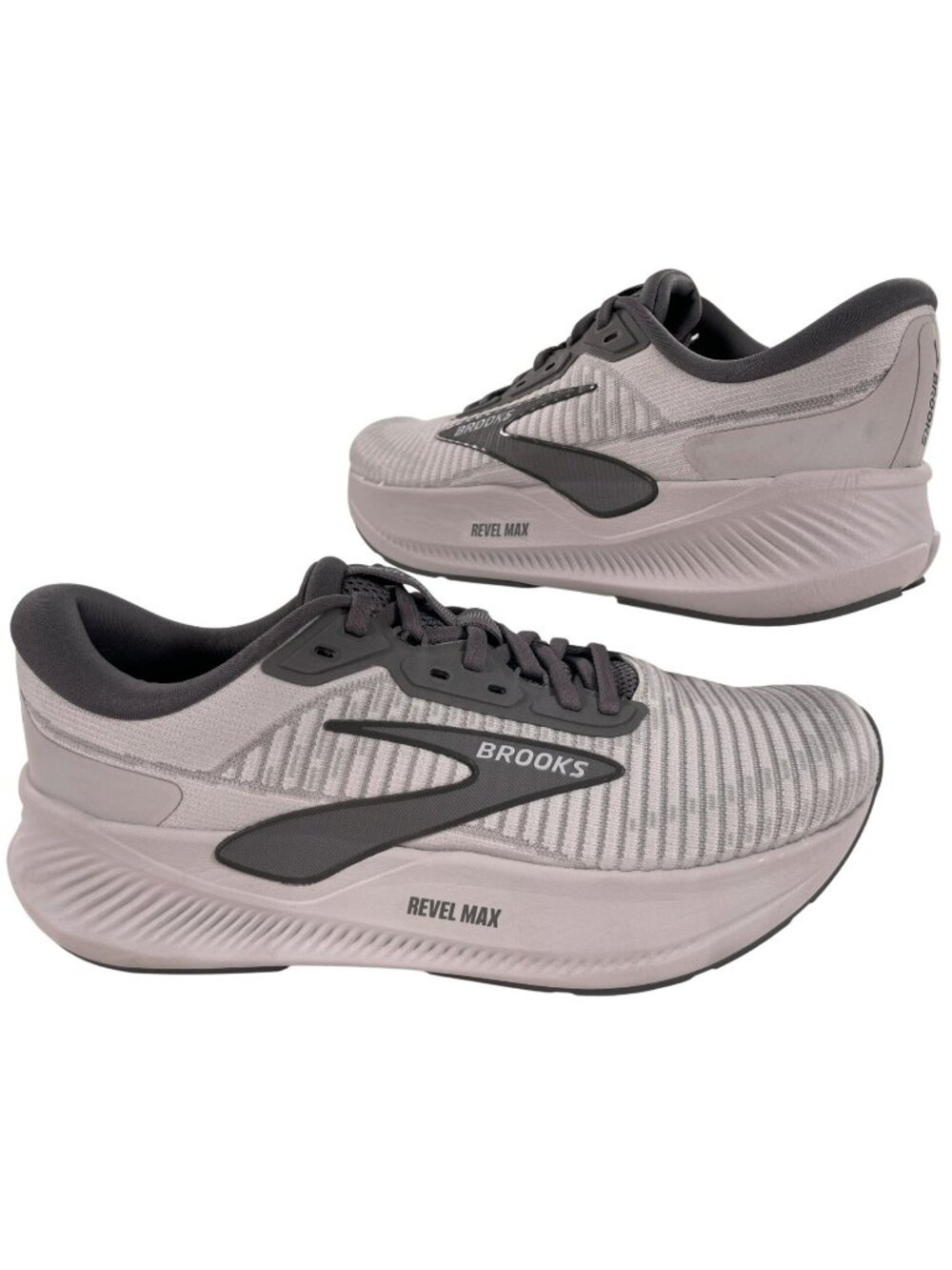 Brooks Revel Max Running Gym Shoes Oyster Mushroom/Poppy Seed Men's Size 8.5 NEW